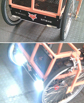 FoxiBikes Sitibike 2.0 LED-verlichting voorzijde. 